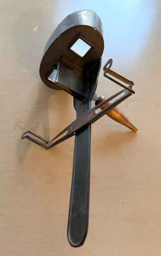 Vintage metal stereoscope - metal,