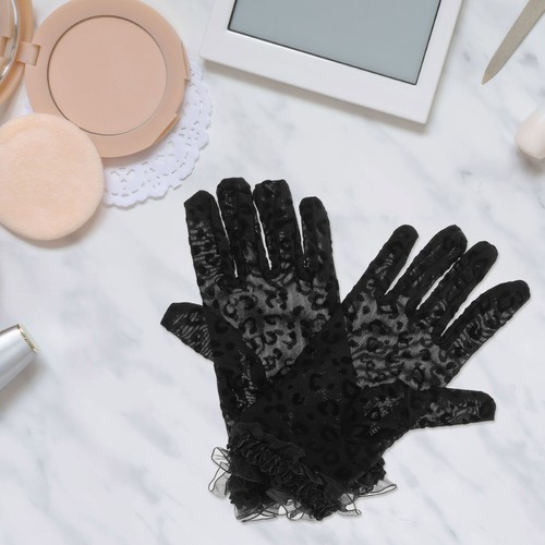 2pcs black mesh gloves - ,