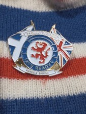 GLASGOW RANGERS FC PROUDLY SCOTTISH  FIERCELY BRITISH PIN BADGE