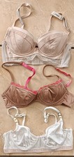 3x Next Stella McCartney DM Intimas Bras Bundle Natural White Size 32A 32B