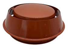 MAXI Bonnet Chimney Cowl Terracotta Solid Fuel Pot Cap Anti Downdraught D20 O849