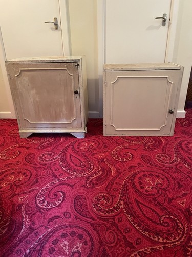 Antique painted pine - x2,
