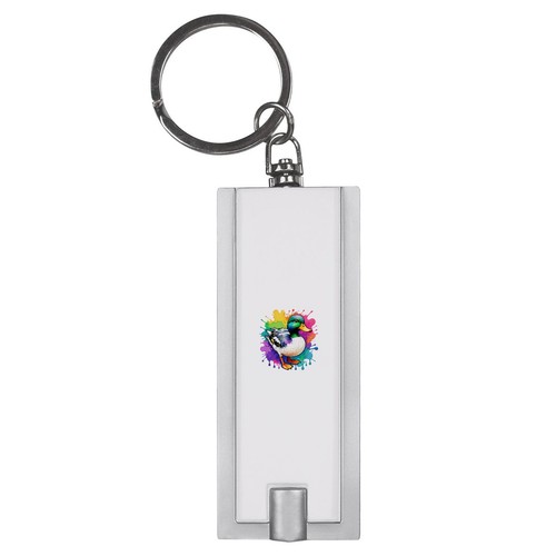 Colourful duck led - duck', keyring