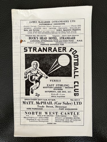 1971 stranraer v easy - stranraer,
