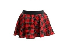 Ladies Glitter Tartan Mini