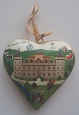 RARE FIND LOVELY INVERARAY CASTLE SCOTLAND TIN Christmas Tree Decoration