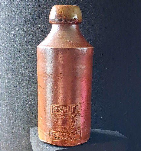 White stoneware ginger beer - stoneware,