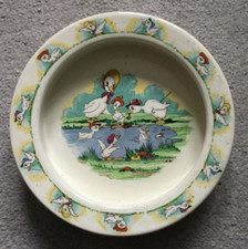 Vintage Mid 20th C - WADE Quack Quacks by Robert Barlow BABY BOWL / BABIES PLATE