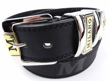 Men's Leather Jeans Belt, Black or Brown, 28" - 48" , by Milano® 