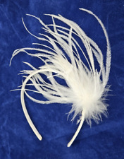 Beige Cream Feather Alice Band Fascinator