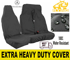 HEAVY DUTY WATERPROOF BLACK VAN SEAT COVERS 2+1 FOR Mercedes Sprinter 2008-2023