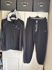 HUGO BOSS HOODED LIGHTWEIGHT 2 PIECE TRACKSUIT CHARCOAL SIZE XL  BNWT RRP £119❤️