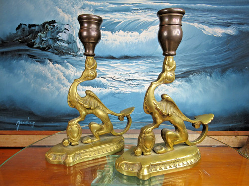 Antique bronze brass griffin - antique, &
