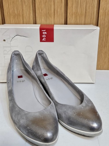 Hogl silver suede wedge - , shoes