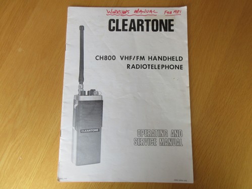Cleartone ch800 vhf - fm, hand