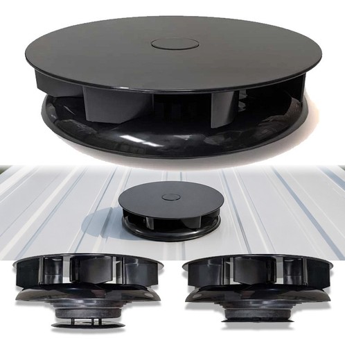 Wind driven black van roof - driven,