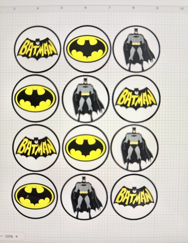 Batman edible birthday cupcake - edible,