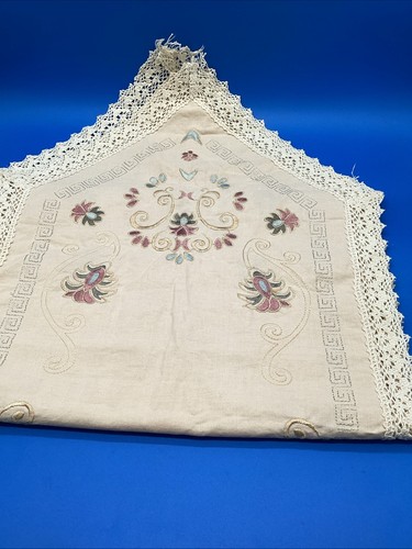 Vintage embroidered table - vintage,