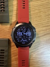Garmin Fenix 6 Sapphire 47mm Case with Silicone Band GPS Running Watch -...