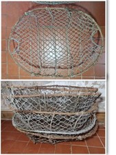 5 LARGE VINTAGE GALVANISED METAL MESH GARDEN POTATO FRUIT VEGETABLE BASKETS