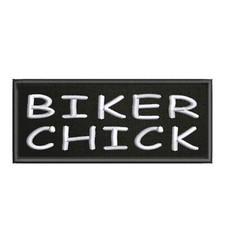 Biker Chick Patch 4"