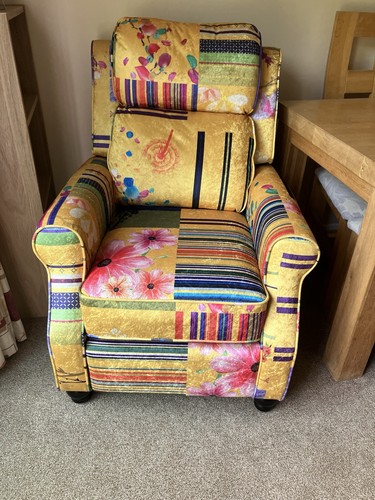Yellow velvet floral - yellow, reclining