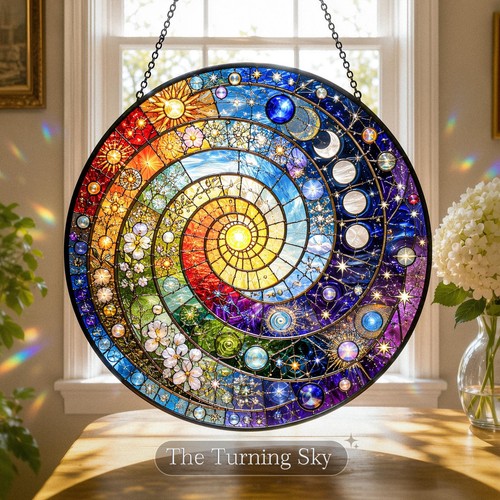 Spiral glass suncatcher - spiral,