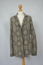 Devotion Faust Atricot Knitted Lightweight Retro Blazer in  Beige And Black M