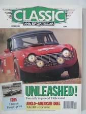 Classic & Sportscar October 1990 Triumph TR4 Jaguar SS100 XK140 Corvette Bristol