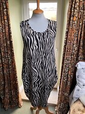 Masai Clothing Sleeveless Dress/Tunic - Zebra Print - Tulip Shape - Size L