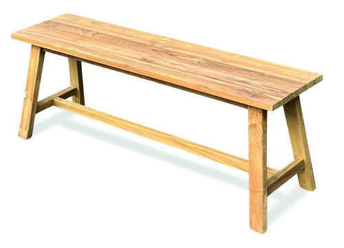 Reclaimed teak backless bench - reclaimed,