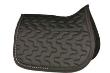hyspeed diamante trim saddle cloth black size cob/full