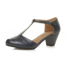 Womens ladies block low mid