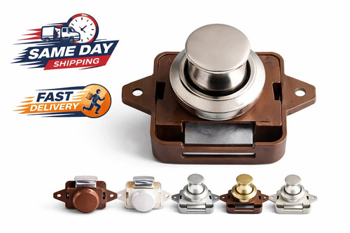 Latch knob push - push, button
