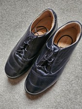 Mens Adipure Leather Golf Shoes, size 9 black, low top soft spikes