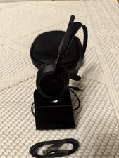 Jabra Evolve2 65 Wireless PC Headset Charging Stand USB A Dongle Carry Pouch