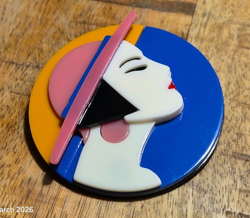 Modern acrylic handmade - acrylic, brooch