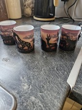 Safari Animals Tes Light  Candle Holder s Set Of 4