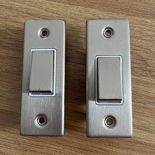 Architrave Switches Brushed Silver Never Used