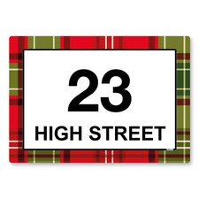 Pack of 4 Personalised Tartan