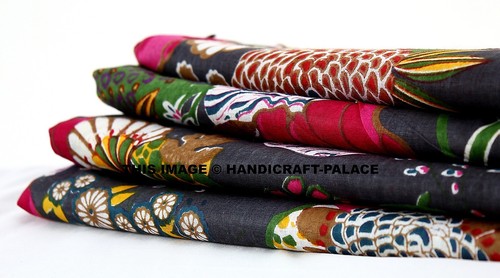 Black floral cotton - black,