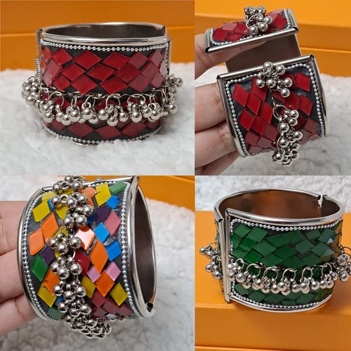 Indian oxidised cuff - indian,
