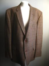 SHETLAND WOOL TWEED JACKET 52 REG XXL check 100% pure new FITECOM mens smart