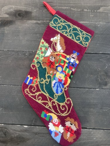 Vtg christmas needlepoint - vtg,
