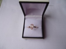 9ct solid gold morganite ring - 9ct,
