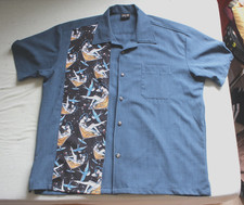 XL Mens Steady Rockabilly Bowling Shirt 50's Hot Rod USA Retro Vintage