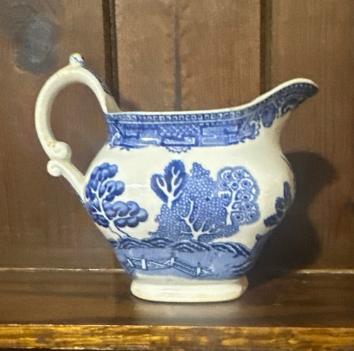 Old willow ceramic cream - willow, jug