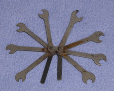 Vintage NUBO T100 Magneto Dynamo Motorcycle Bicycle Tool Kit Folding Spanner Set