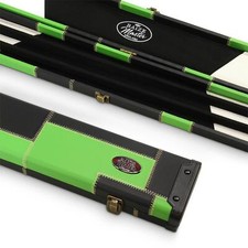 Baize Master 1pc WIDE GREEN & BLACK Patch Pool Snooker Cue Case Holds 3 Cues