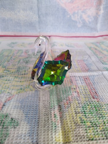 Swan cut coloured glass - cut,
